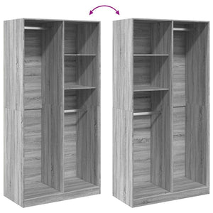 Ντουλάπα Γκρι Sonoma 100 x 50 x 200 εκ. από Επεξεργασμένο Ξύλο