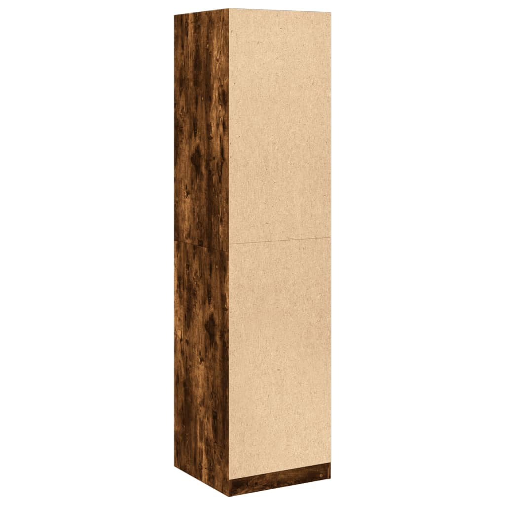 Ντουλάπα Χρώμα Καπνιστή Δρυς 50 x 50 x 200 εκ. από Επεξ. Ξύλο