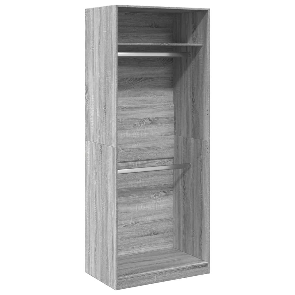 Ντουλάπα Γκρι Sonoma 80x50x200 εκ. από Επεξεργασμένο Ξύλο