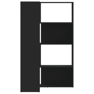 Βιβλιοθήκη Γωνιακή 4 Επ. Μαύρο 85x85x140 εκ Επεξεργασμένο Ξύλο - Pakobazaar