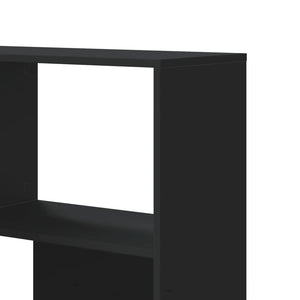 Βιβλιοθήκη Γωνιακή 4 Επ. Μαύρο 85x85x140 εκ Επεξεργασμένο Ξύλο - Pakobazaar
