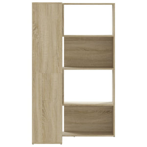 Βιβλιοθήκη Γωνιακή 4 Επ. Sonoma Δρυς 85x85x140 εκ Επεξ. Ξύλο