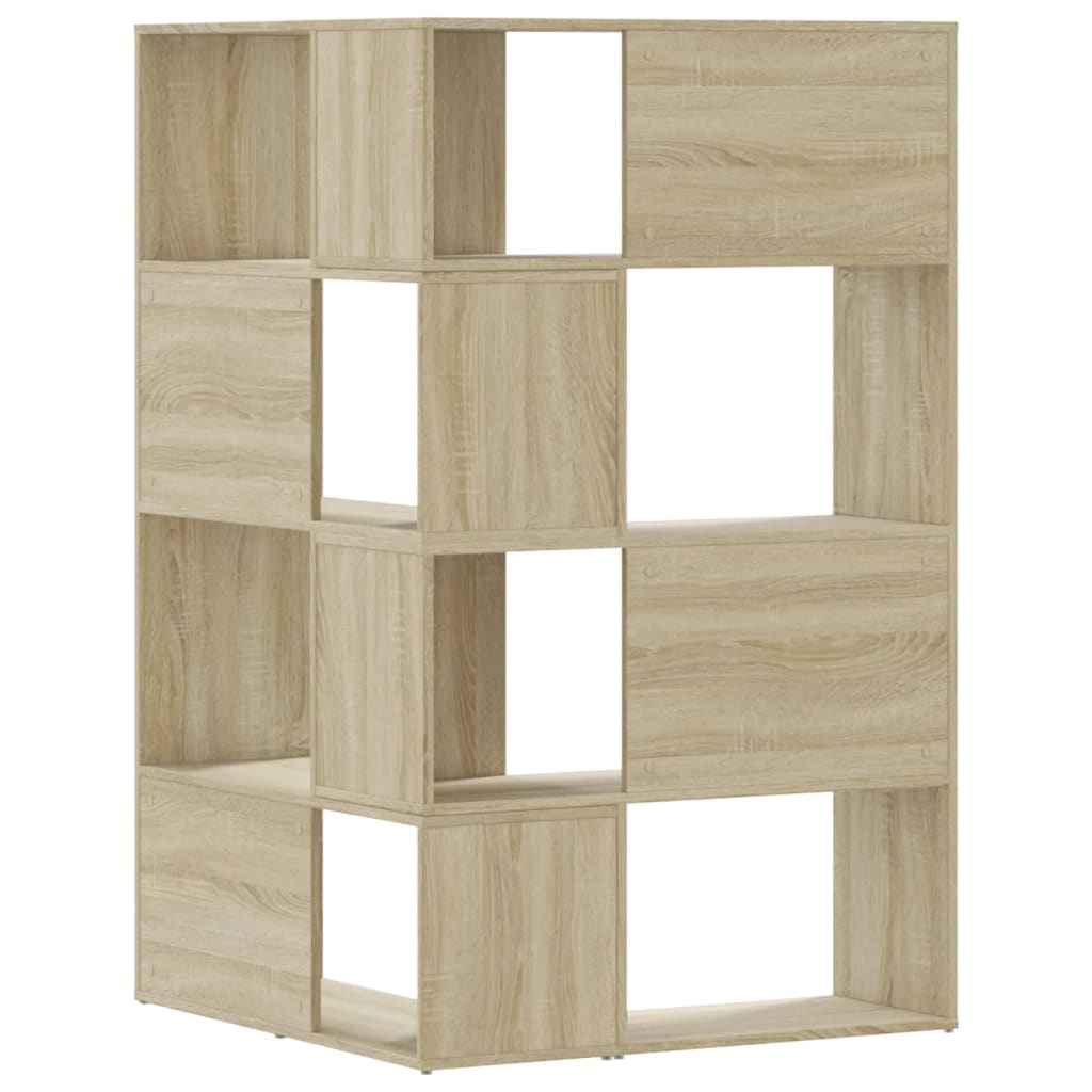 Βιβλιοθήκη Γωνιακή 4 Επ. Sonoma Δρυς 85x85x140 εκ Επεξ. Ξύλο