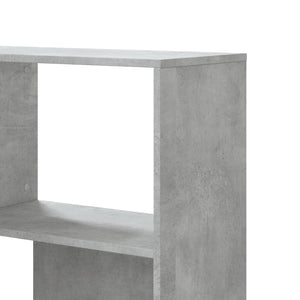 Βιβλιοθήκη Γωνιακή 4 Επ. Γκρι Σκυροδέμ. 85x85x140 εκ Επεξ. Ξύλο
