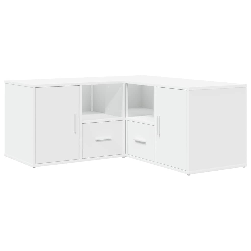 Ντουλάπι Γωνιακό Λευκό 160x40x45 εκ. από Επεξ. Ξύλο