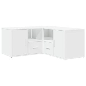 Ντουλάπι Γωνιακό Λευκό 160x40x45 εκ. από Επεξ. Ξύλο