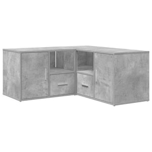 Ντουλάπι Γωνιακό Γκρι Σκυροδέματος 160x40x45εκ. Επεξ. Ξύλο - Pakobazaar