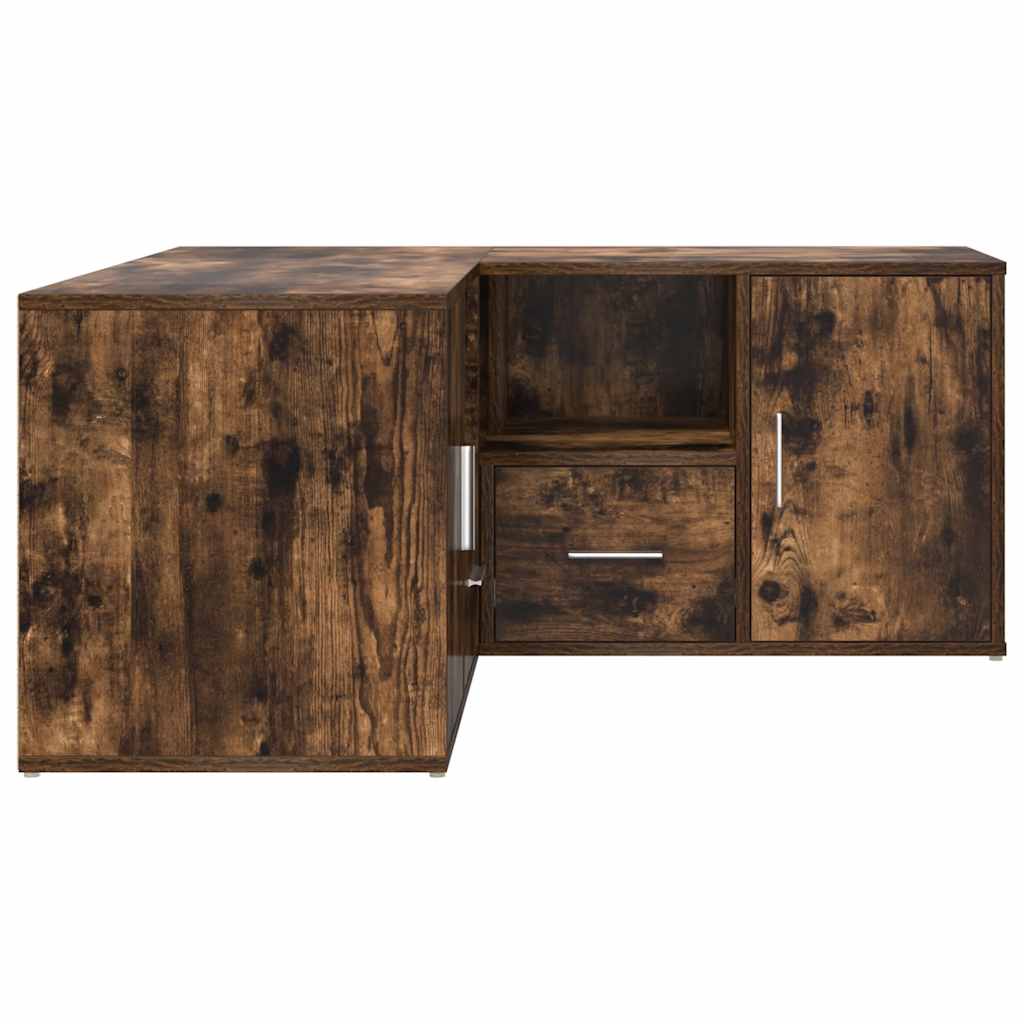 Γωνιακό Έπιπλο Καπνιστή δρυς 160x40x45 εκ. από Επεξεργ. Ξύλο - Pakobazaar