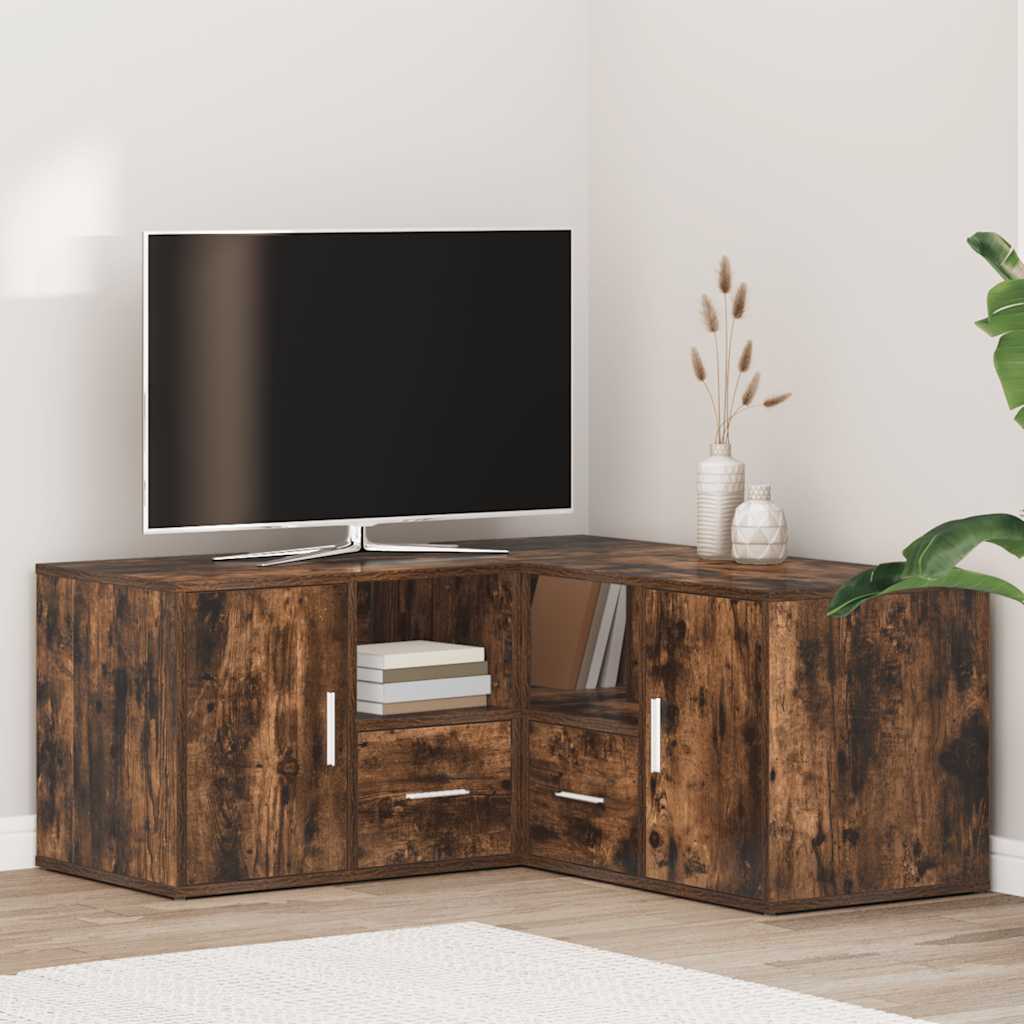 Γωνιακό Έπιπλο Καπνιστή δρυς 160x40x45 εκ. από Επεξεργ. Ξύλο - Pakobazaar