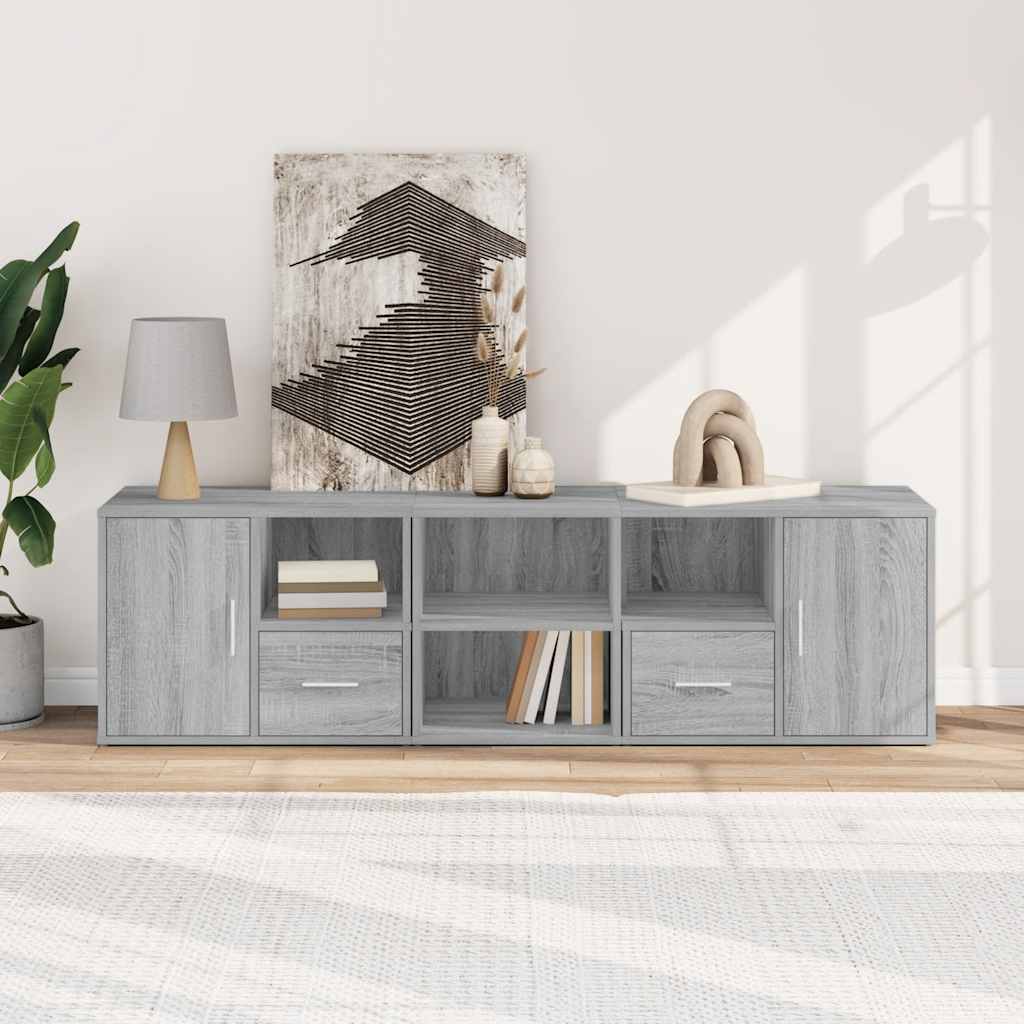Γωνιακό Έπιπλο Γκρι Sonoma 160x40x45 εκ. από Επεξεργ. Ξύλο
