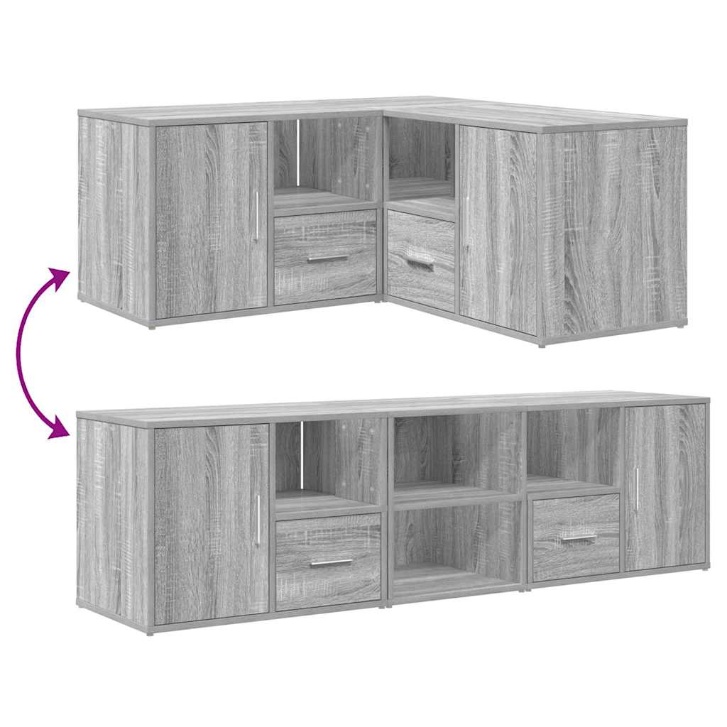 Γωνιακό Έπιπλο Γκρι Sonoma 160x40x45 εκ. από Επεξεργ. Ξύλο