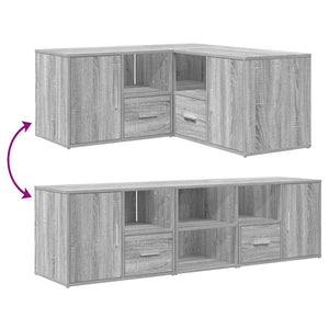 Γωνιακό Έπιπλο Γκρι Sonoma 160x40x45 εκ. από Επεξεργ. Ξύλο - Pakobazaar