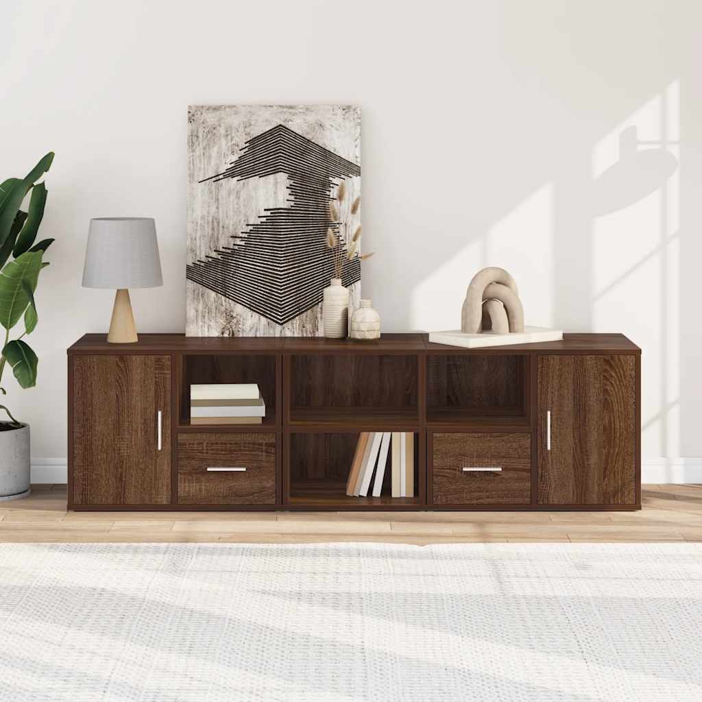 Γωνιακό Έπιπλο Καφέ δρυς 160x40x45 εκ. από Επεξεργ. Ξύλο - Pakobazaar