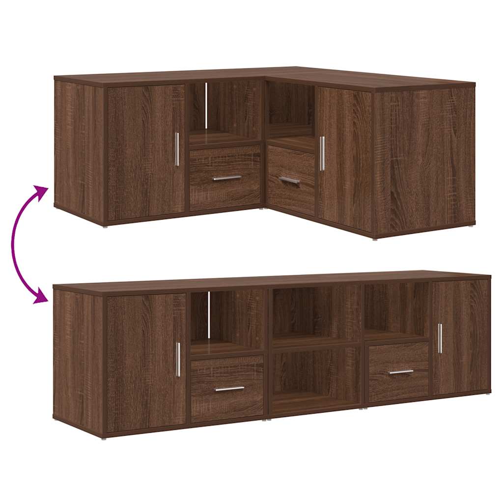 Γωνιακό Έπιπλο Καφέ δρυς 160x40x45 εκ. από Επεξεργ. Ξύλο - Pakobazaar