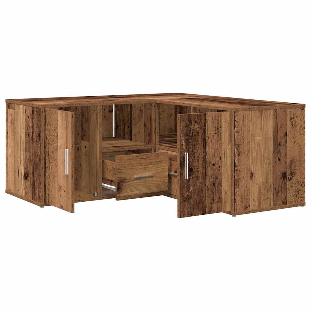 Ντουλάπι Γωνιακό Όψη Παλαιού Ξύλου 160x40x45 εκ. από Επεξ. Ξύλο - Pakobazaar