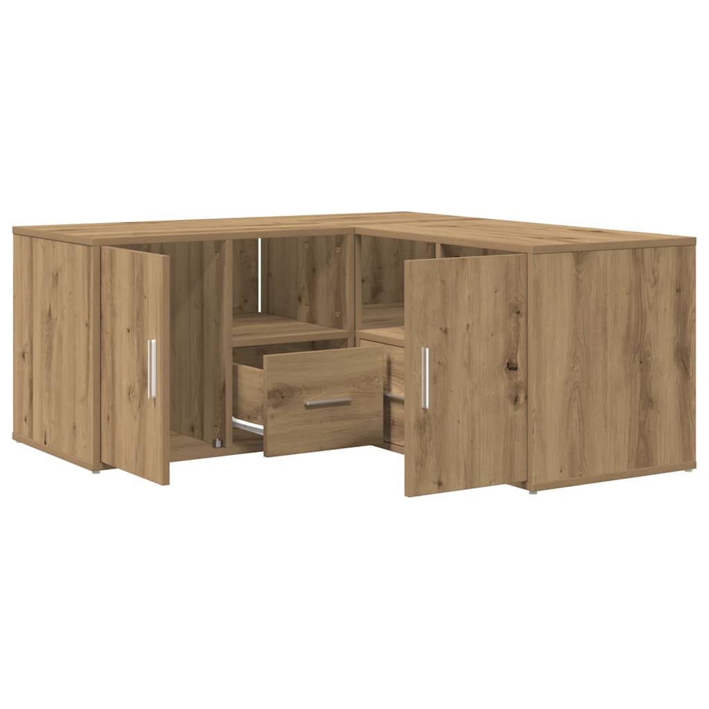 Ντουλάπι Γωνιακό Αρτισιανή Δρυς 160x40x45 εκ. από Επεξ. Ξύλο - Pakobazaar