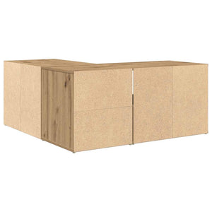 Ντουλάπι Γωνιακό Αρτισιανή Δρυς 160x40x45 εκ. από Επεξ. Ξύλο - Pakobazaar