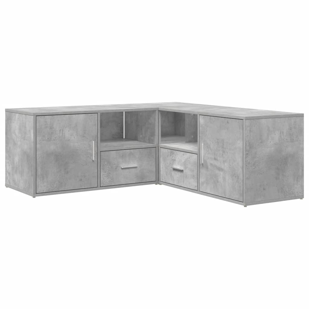 Ντουλάπι Γωνιακό Γκρι Σκυροδέματος 200x40x45εκ. από Επεξ. Ξύλο - Pakobazaar