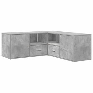 Ντουλάπι Γωνιακό Γκρι Σκυροδέματος 200x40x45εκ. από Επεξ. Ξύλο - Pakobazaar