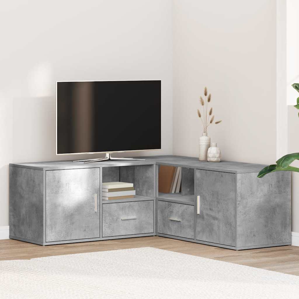 Ντουλάπι Γωνιακό Γκρι Σκυροδέματος 200x40x45εκ. από Επεξ. Ξύλο - Pakobazaar