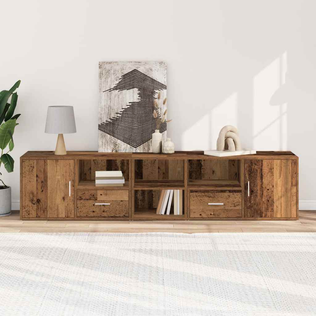 Ντουλάπι Γωνιακό Όψη Παλαιού Ξύλου 200x40x45 εκ. από Επεξ. Ξύλο - Pakobazaar