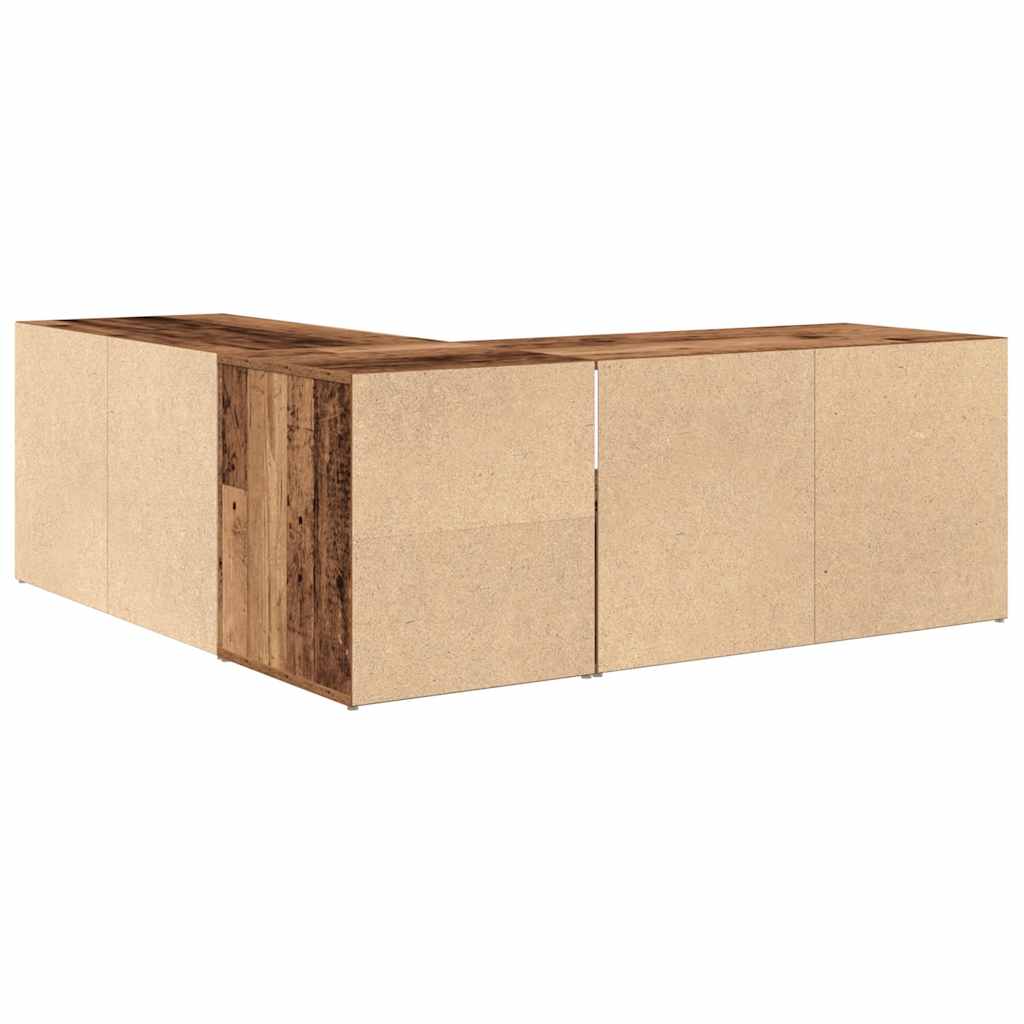 Ντουλάπι Γωνιακό Όψη Παλαιού Ξύλου 200x40x45 εκ. από Επεξ. Ξύλο - Pakobazaar