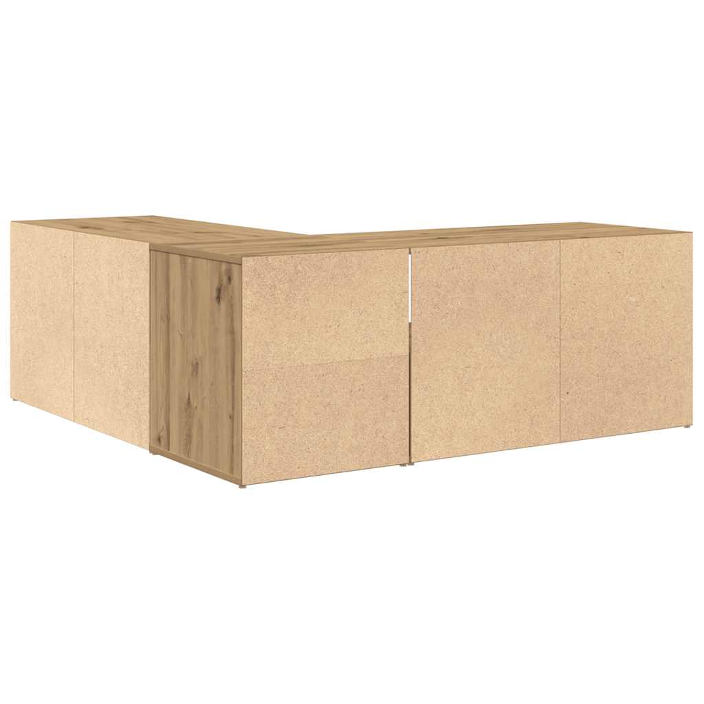 Ντουλάπι Γωνιακό Αρτισιανή Δρυς 200x40x45 εκ. από Επεξ. Ξύλο - Pakobazaar