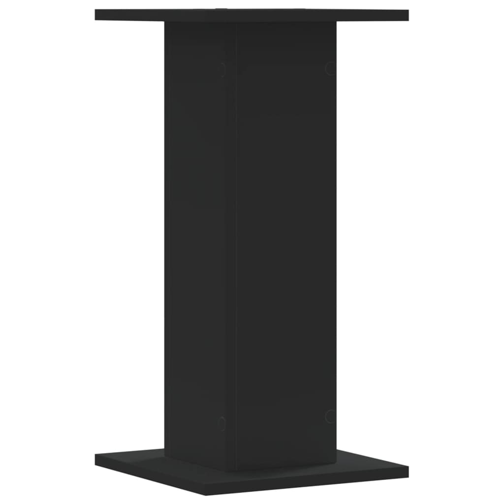 Βάσεις Φυτών 2 τεμ. Μαύρες 30x30x60 εκ. από Επεξεργασμένο Ξύλο - Pakobazaar