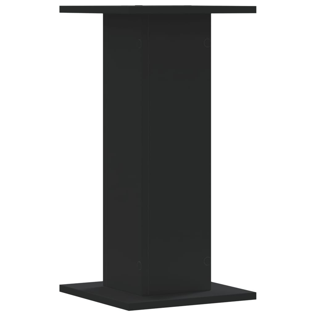 Βάσεις Φυτών 2 τεμ. Μαύρες 30x30x60 εκ. από Επεξεργασμένο Ξύλο - Pakobazaar