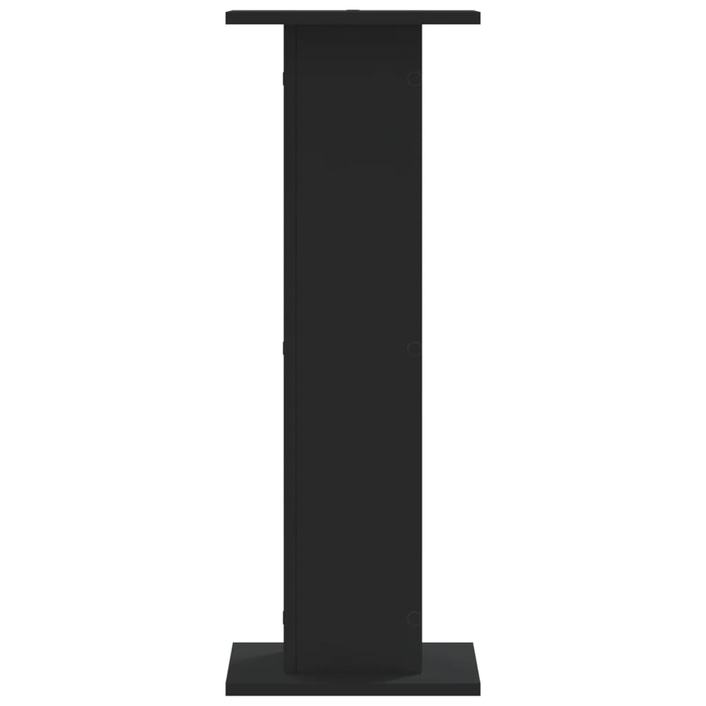 Βάσεις Φυτών 2 τεμ. Μαύρες 30x30x80 εκ. από Επεξεργασμένο Ξύλο - Pakobazaar