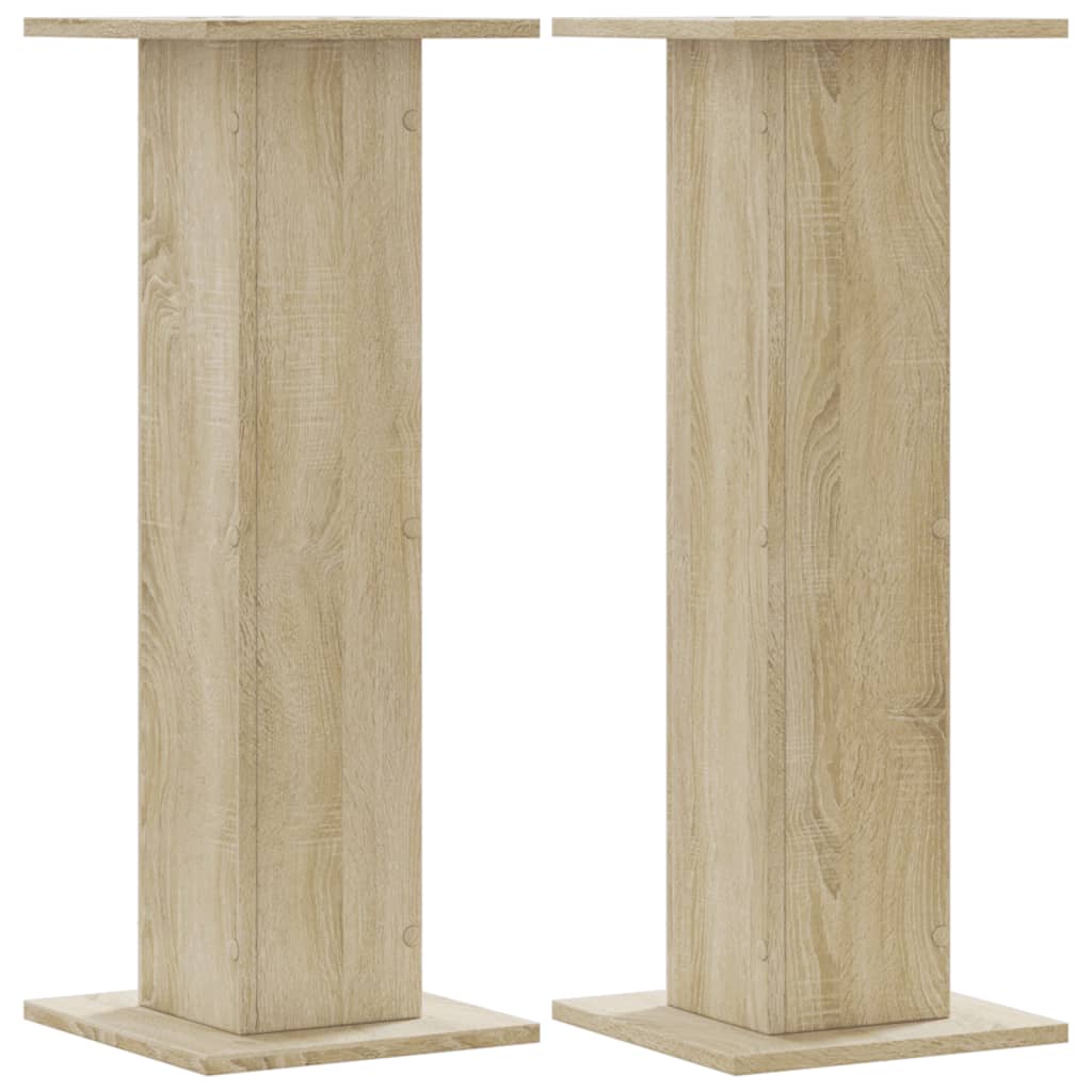 Βάσεις Φυτών 2 Τεμ. Sonoma Δρυς 30x30x80 εκ. Επεξεργασμένο Ξύλο