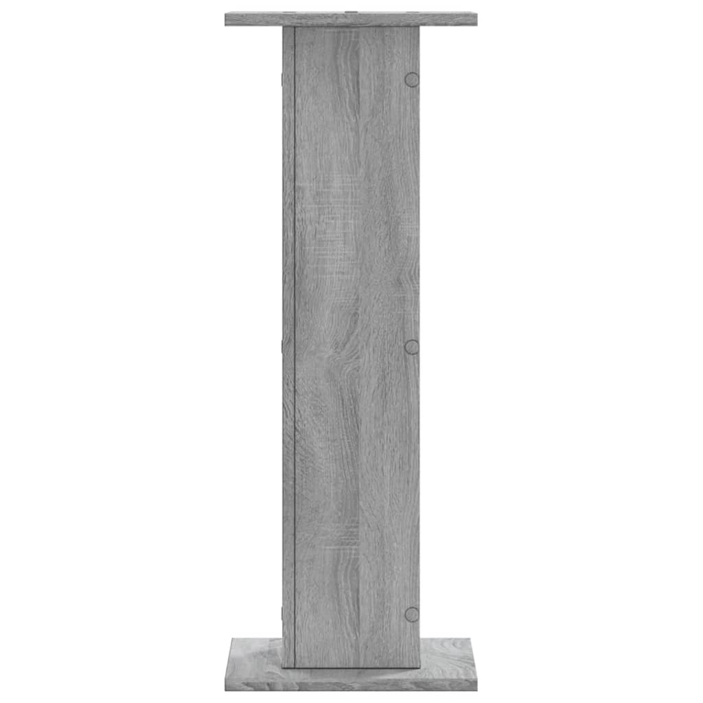 Βάσεις Φυτών 2 Τεμ. Γκρι Sonoma 30x30x80 εκ. Επεξεργασμένο Ξύλο