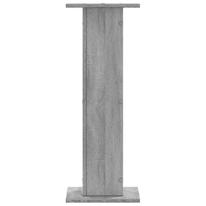 Βάσεις Φυτών 2 Τεμ. Γκρι Sonoma 30x30x80 εκ. Επεξεργασμένο Ξύλο