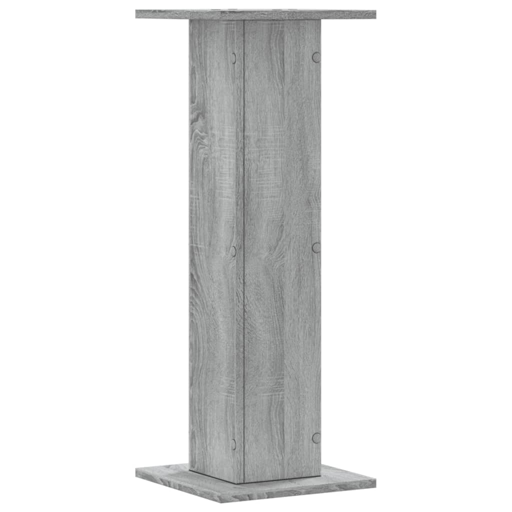 Βάσεις Φυτών 2 Τεμ. Γκρι Sonoma 30x30x80 εκ. Επεξεργασμένο Ξύλο