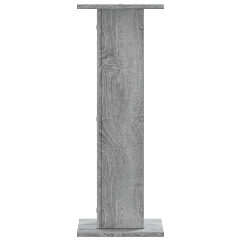 Βάσεις Φυτών 2 Τεμ. Γκρι Sonoma 30x30x80 εκ. Επεξεργασμένο Ξύλο