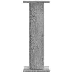 Βάσεις Φυτών 2 Τεμ. Γκρι Sonoma 30x30x80 εκ. Επεξεργασμένο Ξύλο