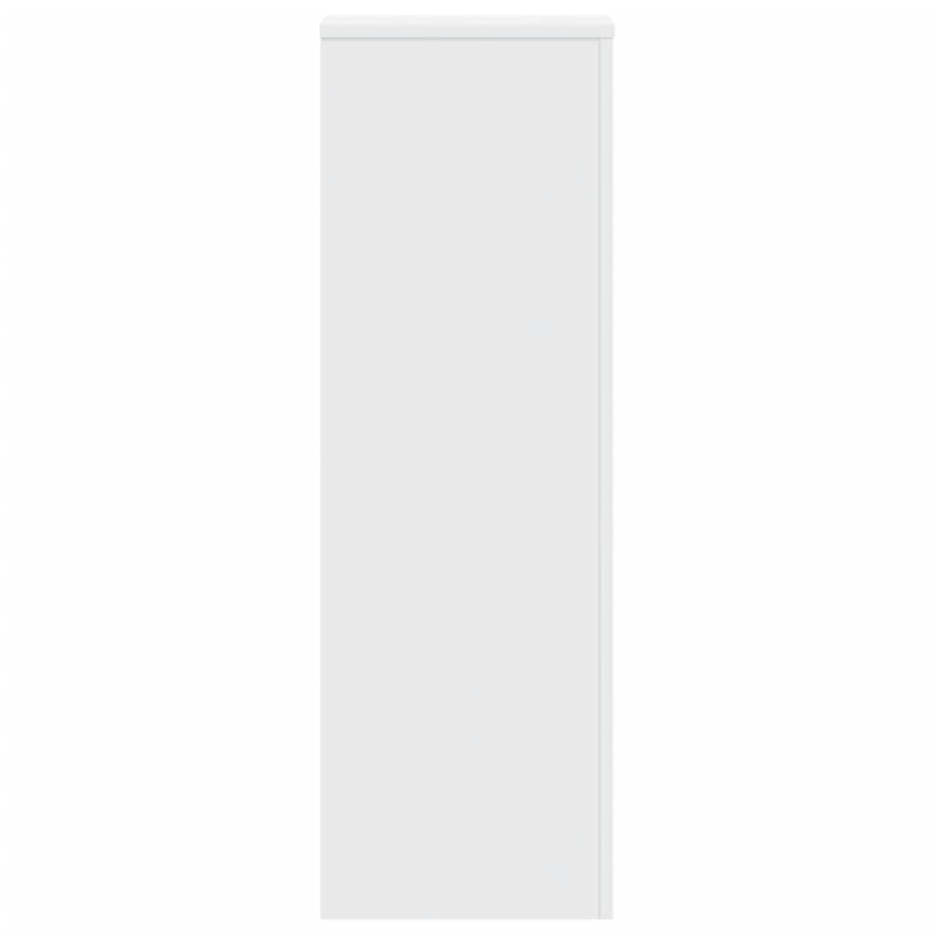 Βάσεις Φυτών 2 τεμ. Λευκές 33x33x100 εκ. από Επεξεργασμένο Ξύλο