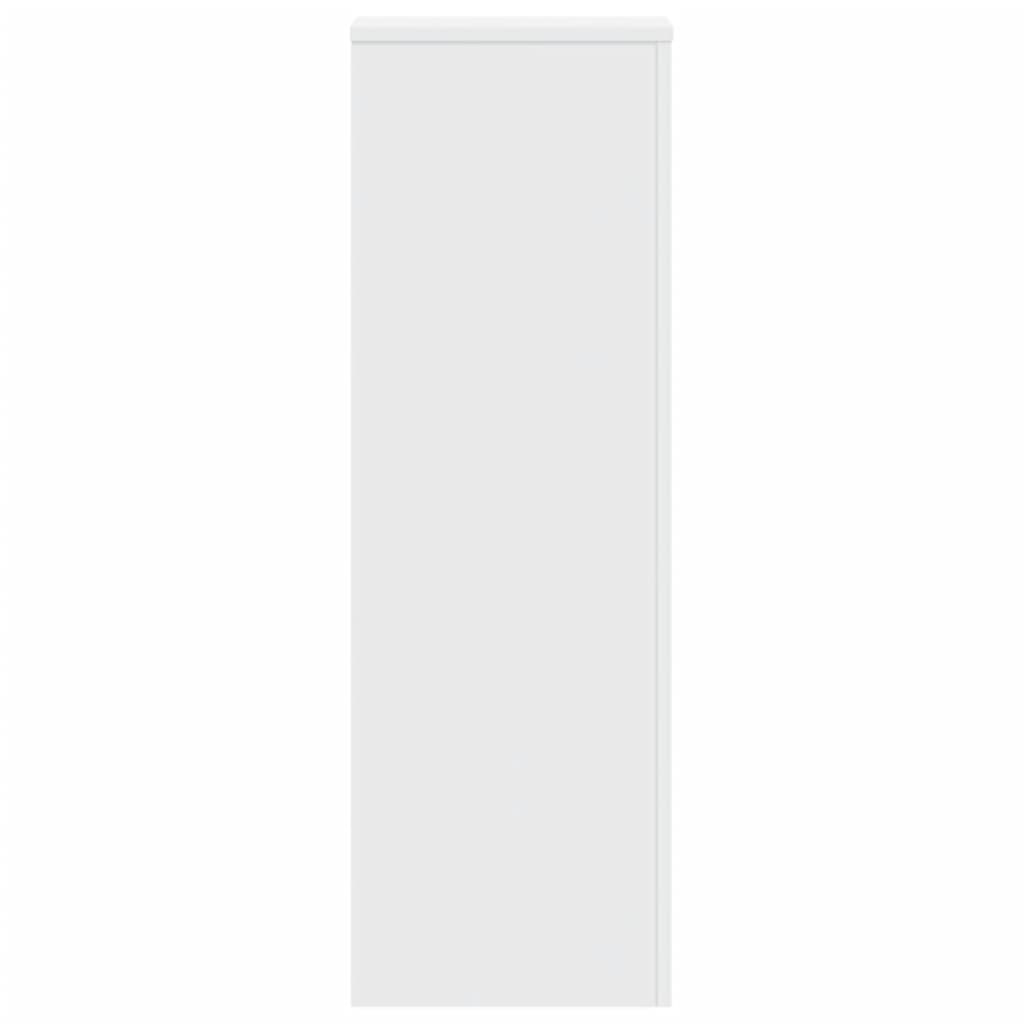 Βάσεις Φυτών 2 τεμ. Λευκές 33x33x100 εκ. από Επεξεργασμένο Ξύλο