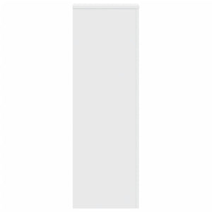Βάσεις Φυτών 2 τεμ. Λευκές 33x33x100 εκ. από Επεξεργασμένο Ξύλο