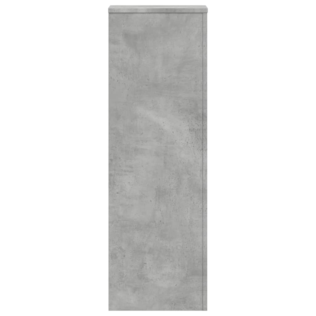 Βάσεις Φυτών 2 τεμ. Γκρι Σκυρ. 33x33x100 εκ. Επεξεργασμένο Ξύλο