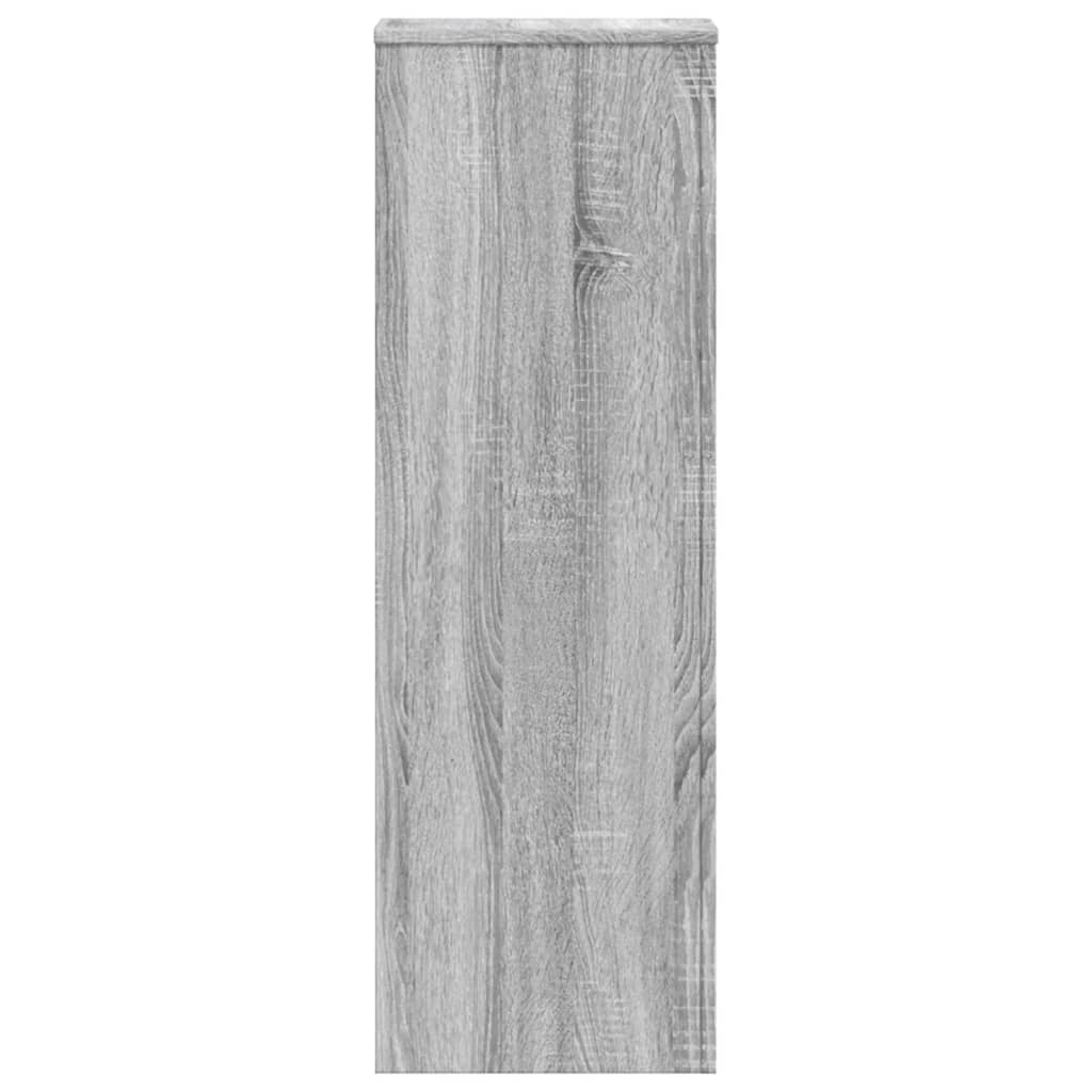 Βάσεις Φυτών 2 Τεμ. Γκρι Sonoma 33x33x100εκ. Επεξεργασμένο Ξύλο
