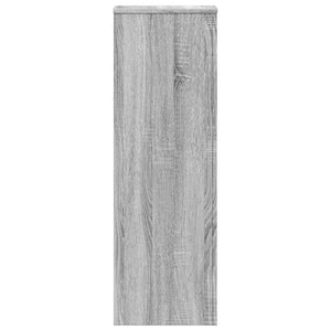 Βάσεις Φυτών 2 Τεμ. Γκρι Sonoma 33x33x100εκ. Επεξεργασμένο Ξύλο