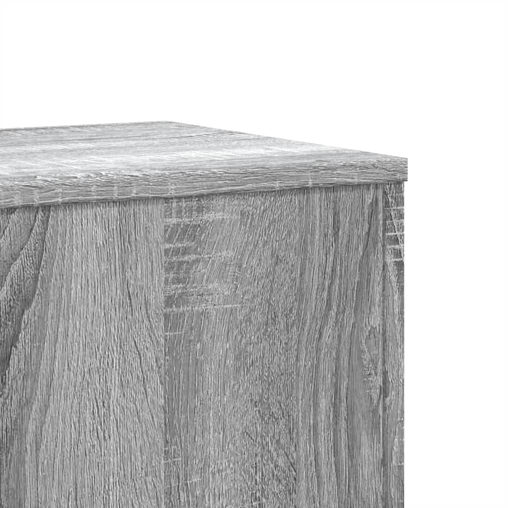Βάσεις Φυτών 2 Τεμ. Γκρι Sonoma 33x33x100εκ. Επεξεργασμένο Ξύλο