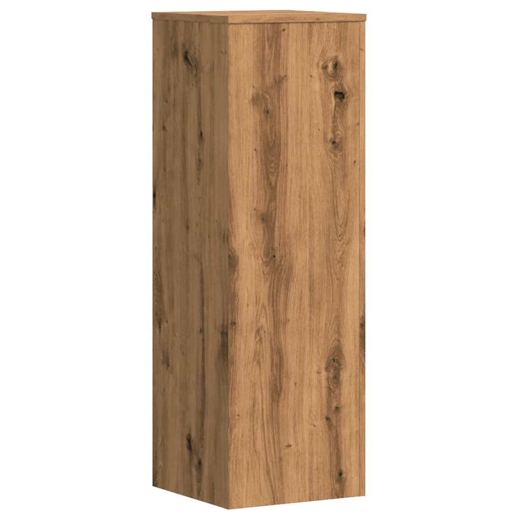 Βάσεις Φυτών 2 τεμ. Αρτισιανή Δρυς 33x33x100 εκ. Επεξ. Ξύλο