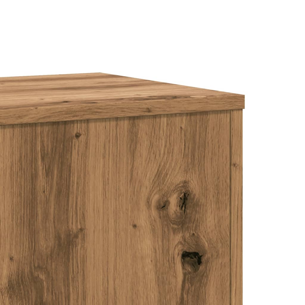 Βάσεις Φυτών 2 τεμ. Αρτισιανή Δρυς 33x33x100 εκ. Επεξ. Ξύλο
