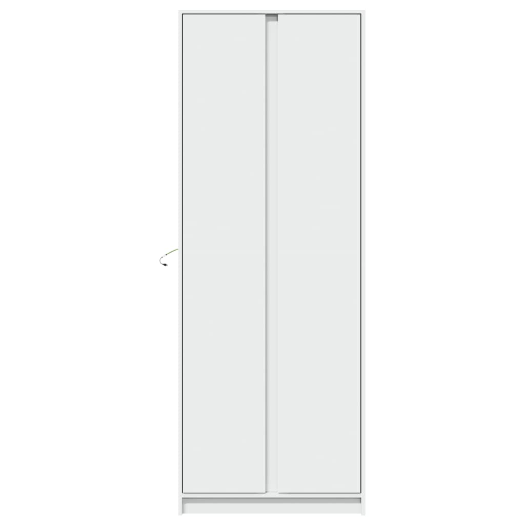 Ντουλάπι με LED Λευκό 74x32,5x200 εκ. από Επεξεργασμένο Ξύλο