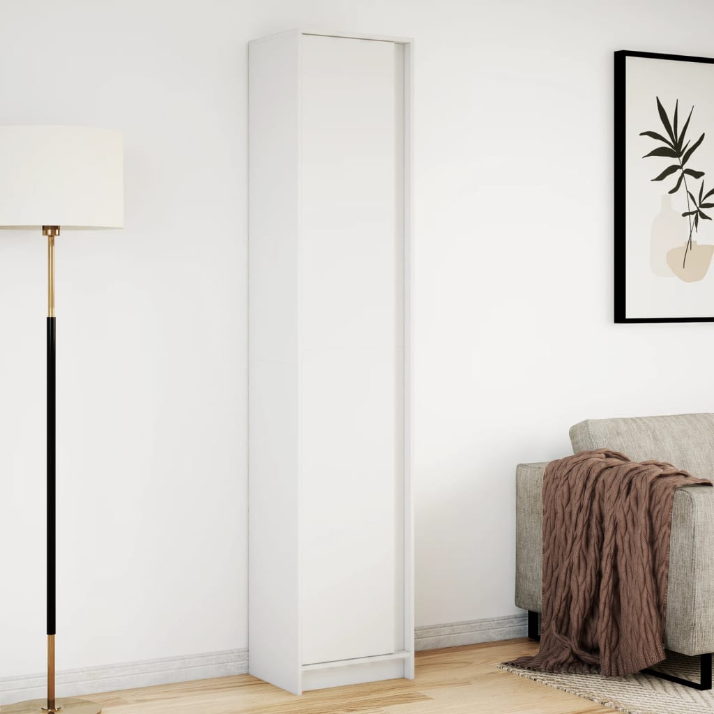 Ντουλάπι με LED Λευκό 41,5x32,5x200 εκ. από Επεξεργασμένο Ξύλο