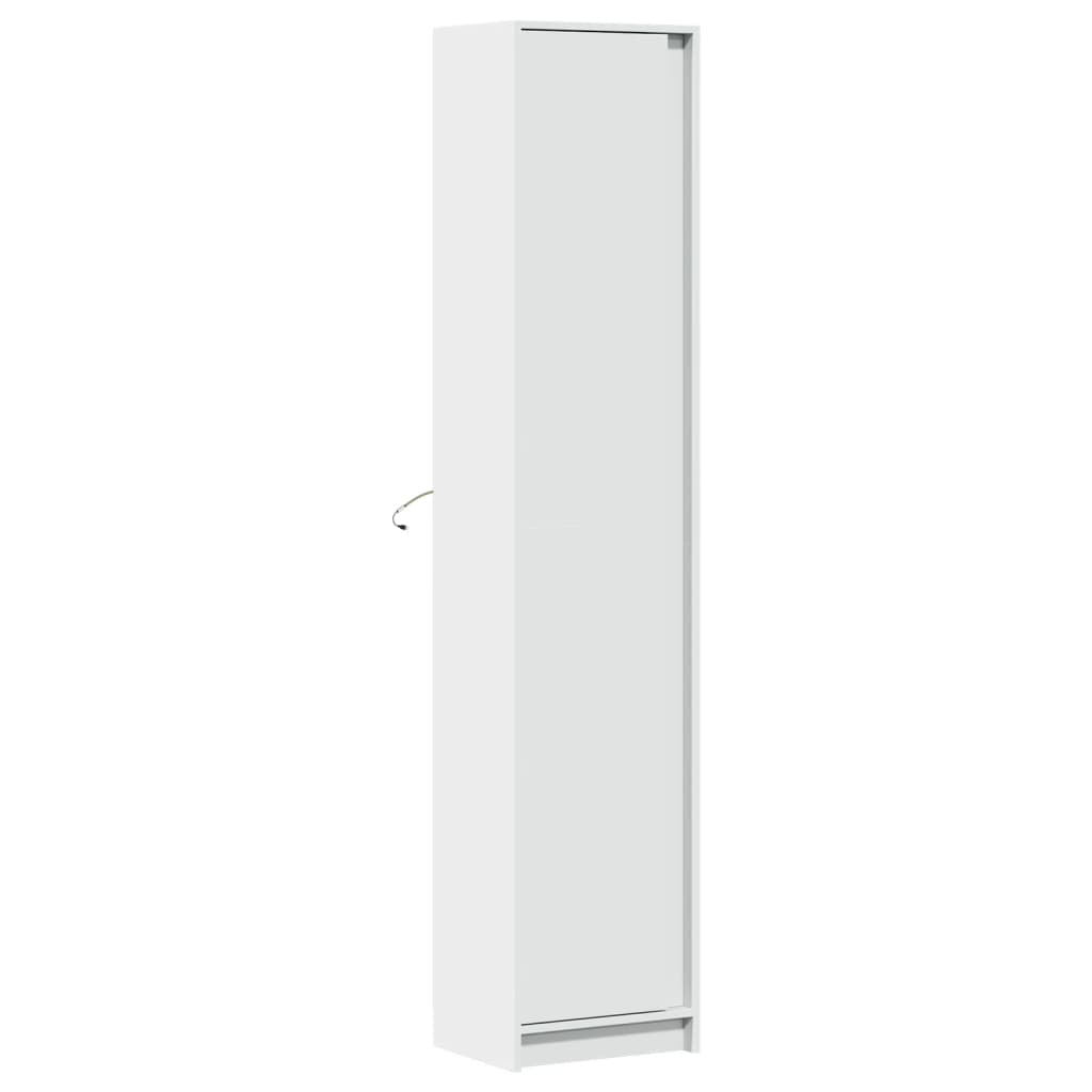Ντουλάπι με LED Λευκό 41,5x32,5x200 εκ. από Επεξεργασμένο Ξύλο