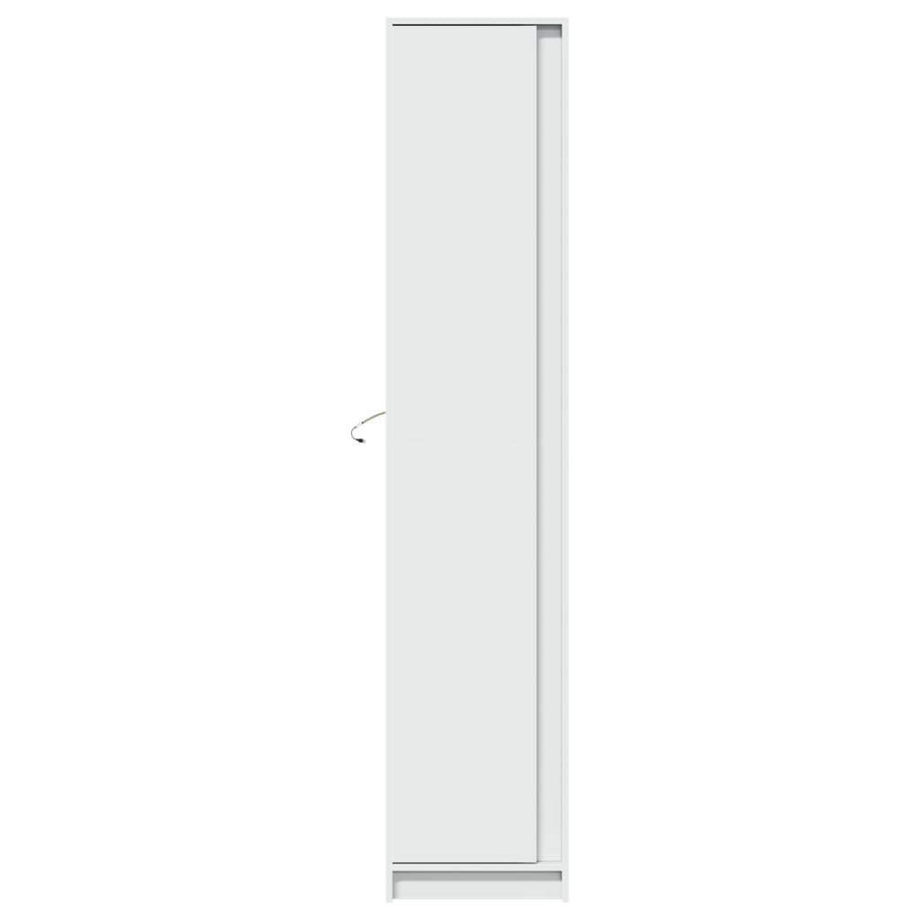 Ντουλάπι με LED Λευκό 41,5x32,5x200 εκ. από Επεξεργασμένο Ξύλο