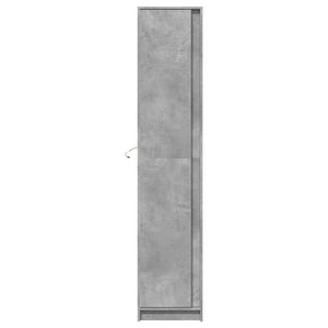 Ντουλάπι με LED Γκρι 41,5x32,5x200 εκ. από Επεξεργασμένο Ξύλο